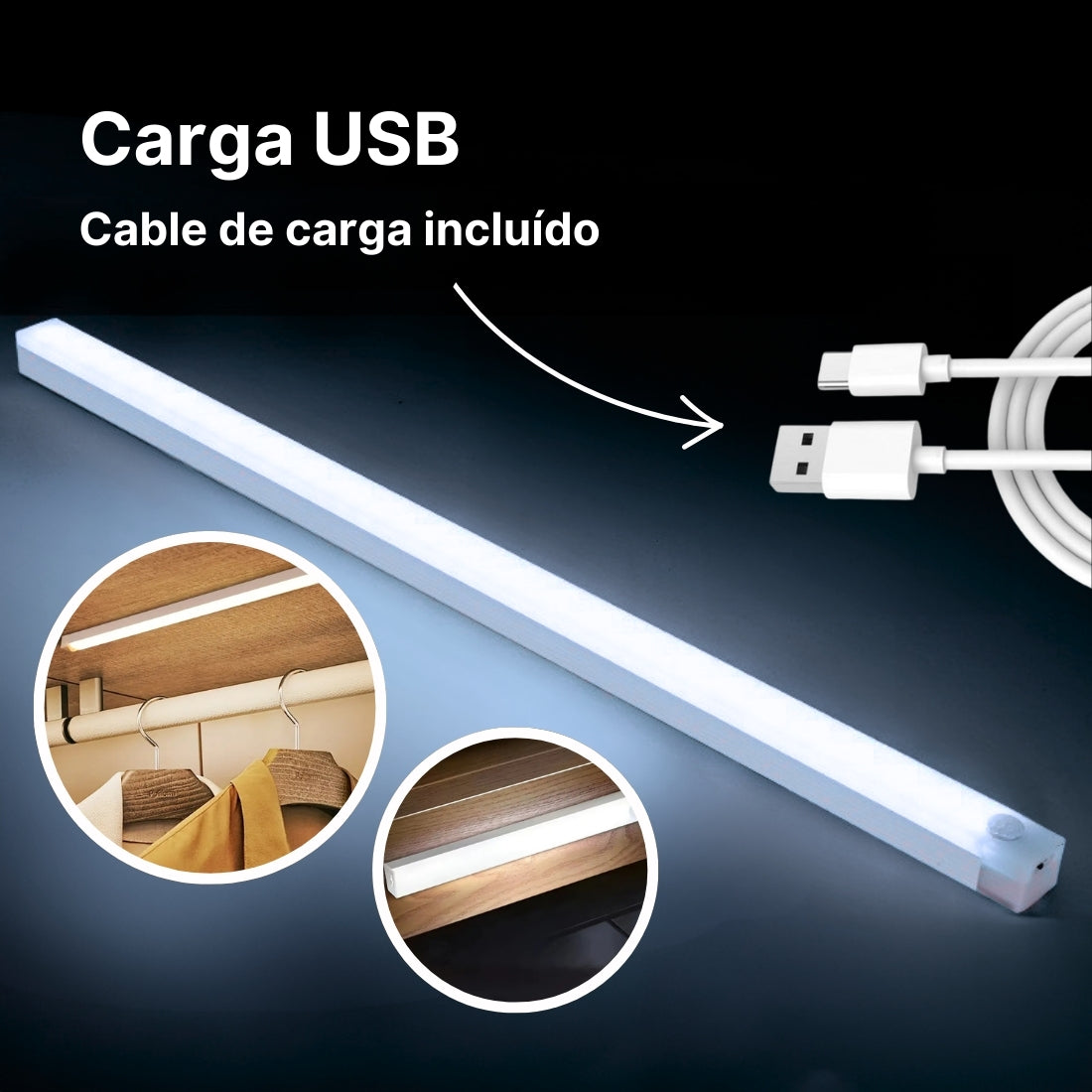 SmartLed® Iluminación Inteligente con Sensor de Movimiento - Incluye USB