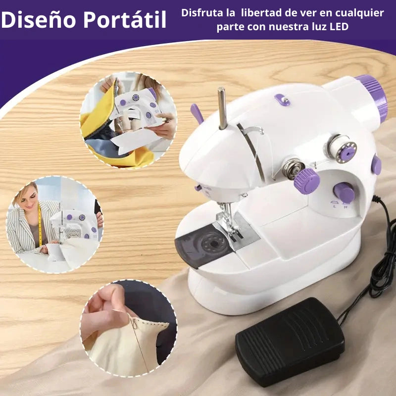 Mini Máquina de Coser Multifuncional ✂️🧵 Crea y Soluciona ✨ Da vida a tus arreglos en minutos
