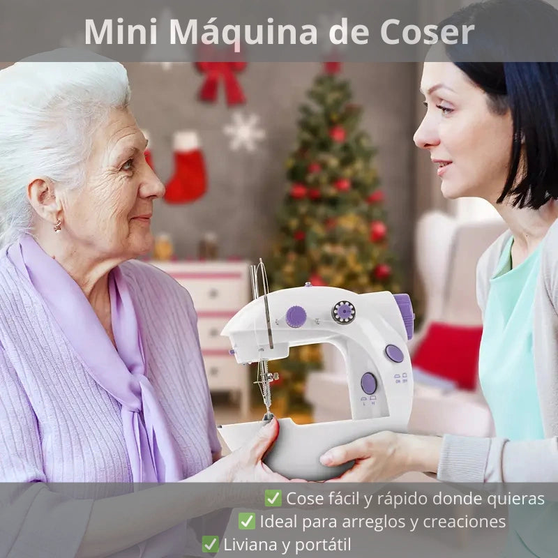 Mini Máquina de Coser Multifuncional ✂️🧵 Crea y Soluciona ✨ Da vida a tus arreglos en minutos