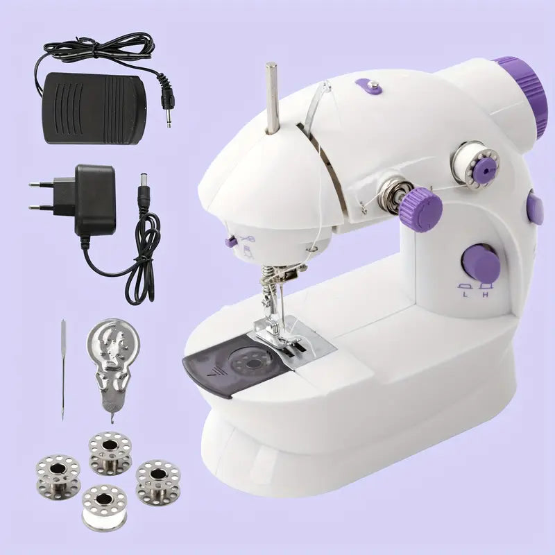 Mini Máquina de Coser Multifuncional ✂️🧵 Crea y Soluciona ✨ Da vida a tus arreglos en minutos
